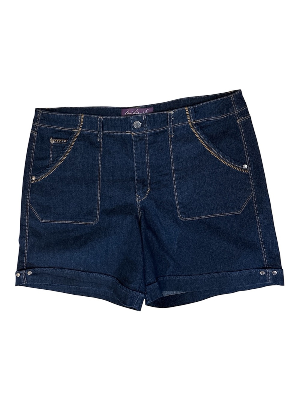 ⭐️ NWOT- Gloria Vanderbilt Dark Blue Denim Shorts- size 14
